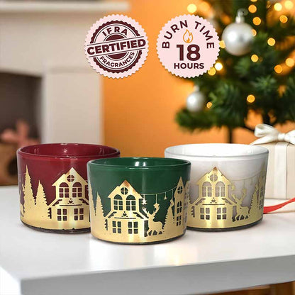 Christmas Combo - Scented Bowl (810 g) &amp; Scented Votive (450 g) Candles