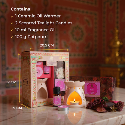 Rose Scented Fragrance Gift Set Box| Festive Pink Haveli Collection, 2025-26