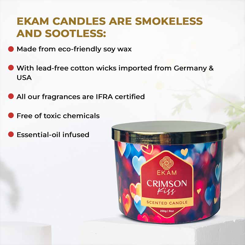 Crimson Kiss 3 Wick Scented Candle