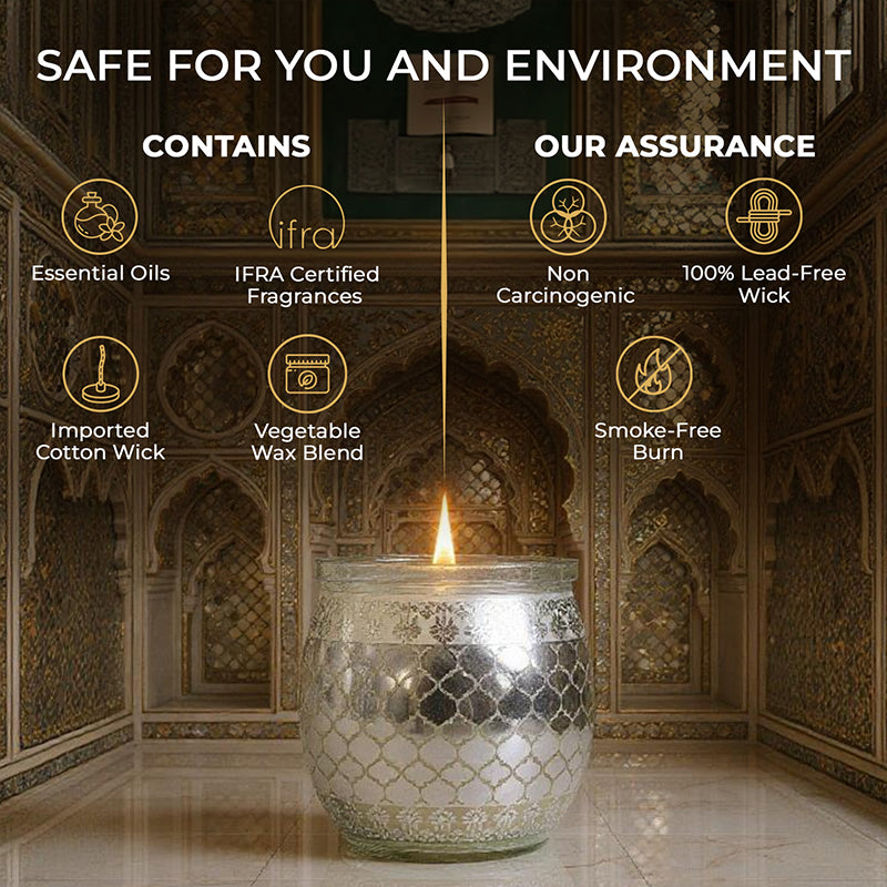 Mahogany Scented Jar Candle, 28.5 g | Festive Sheesh Mahal Collection, 2025-26