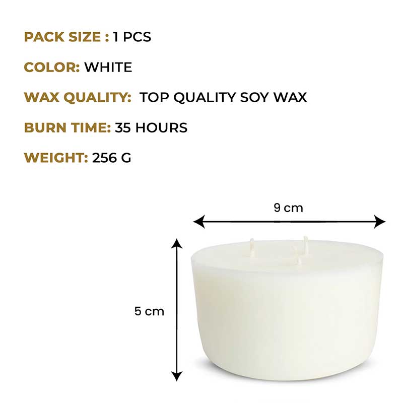 Lavender Scented 3 Wick Candle Jar and Mahogany Scented 3 Wick Refill Candle Combo