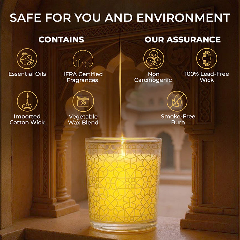 Lemongrass Scented Votive Candle, 43 g| Festive Pink Haveli Collection, 2025-26
