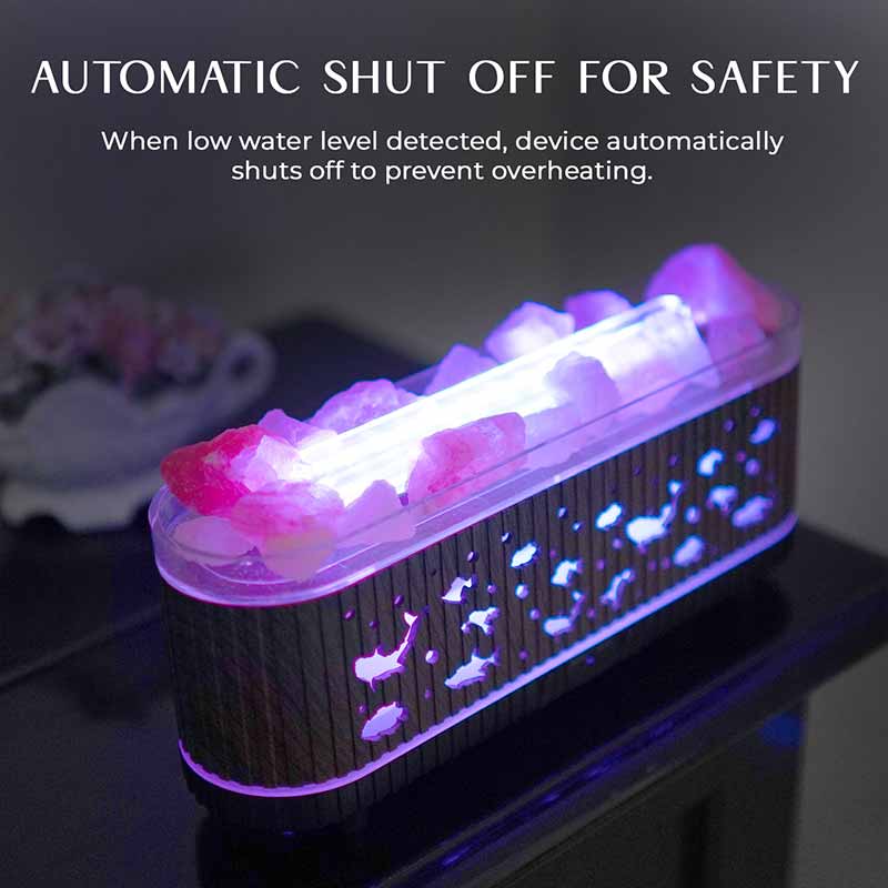 YX2221Y-Stone-Black Flame Aroma Diffuser