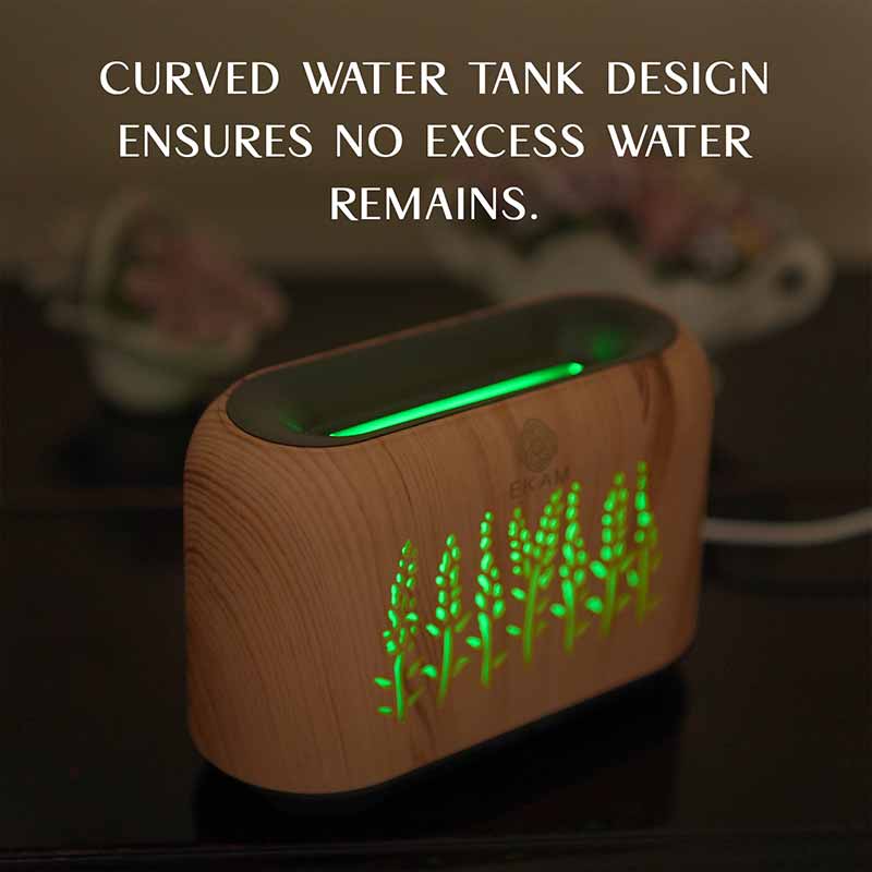 YX 1816 Lightwood with Grey Base Flame Aroma Diffuser