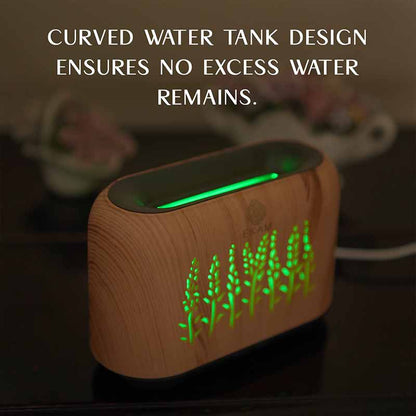 YX 1816 Lightwood with Grey Base Flame Aroma Diffuser