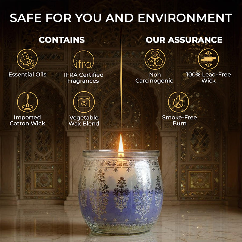 Lavender Scented Jar Candle, 28.5 g| Festive Sheesh Mahal Collection, 2025-26