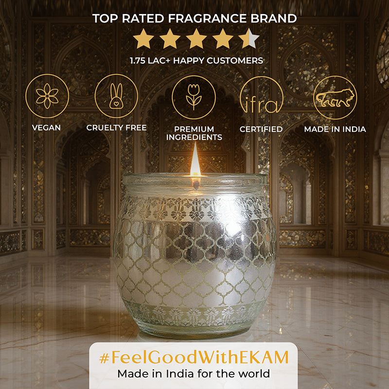 Mahogany Scented Jar Candle, 28.5 g | Festive Sheesh Mahal Collection, 2025-26