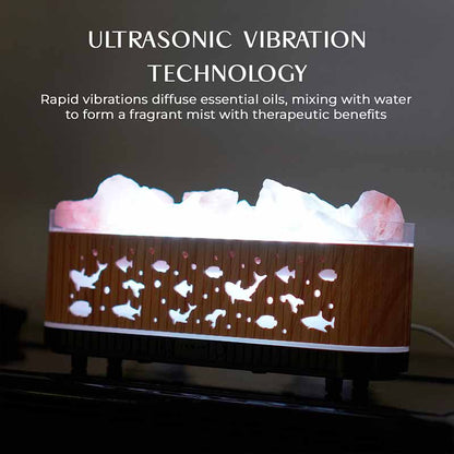 YX2221Y-Stone-Lightwood Flame Aroma Diffuser