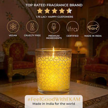 Lemongrass Scented Votive Candle, 43 g| Festive Pink Haveli Collection, 2025-26