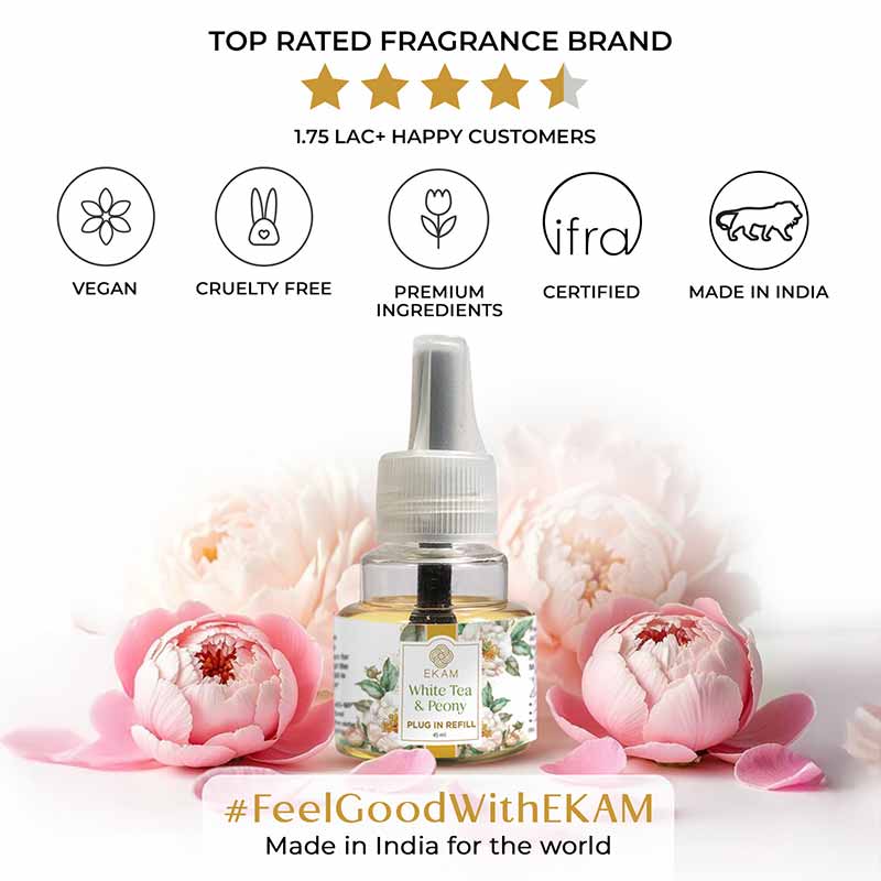 White Tea &amp; Peony Plug In Air Freshener Refill| 45ml