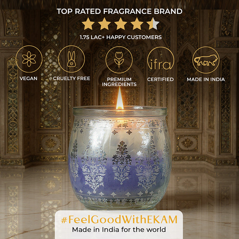 Lavender Scented Jar Candle, 28.5 g| Festive Sheesh Mahal Collection, 2025-26