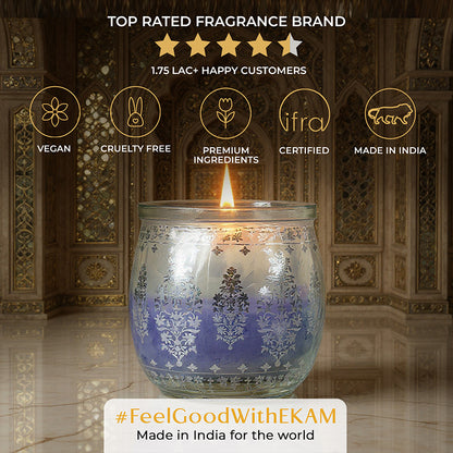 Lavender Scented Jar Candle, 28.5 g| Festive Sheesh Mahal Collection, 2025-26