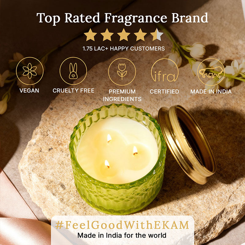 Jewelled Jasmine 3 Wick Luxe Scented Candle