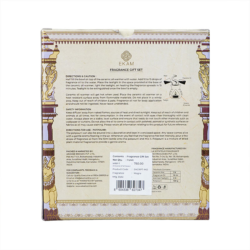 Mogra Scented Fragrance Gift Box | Festive Stone Palace Collection, 2025-26