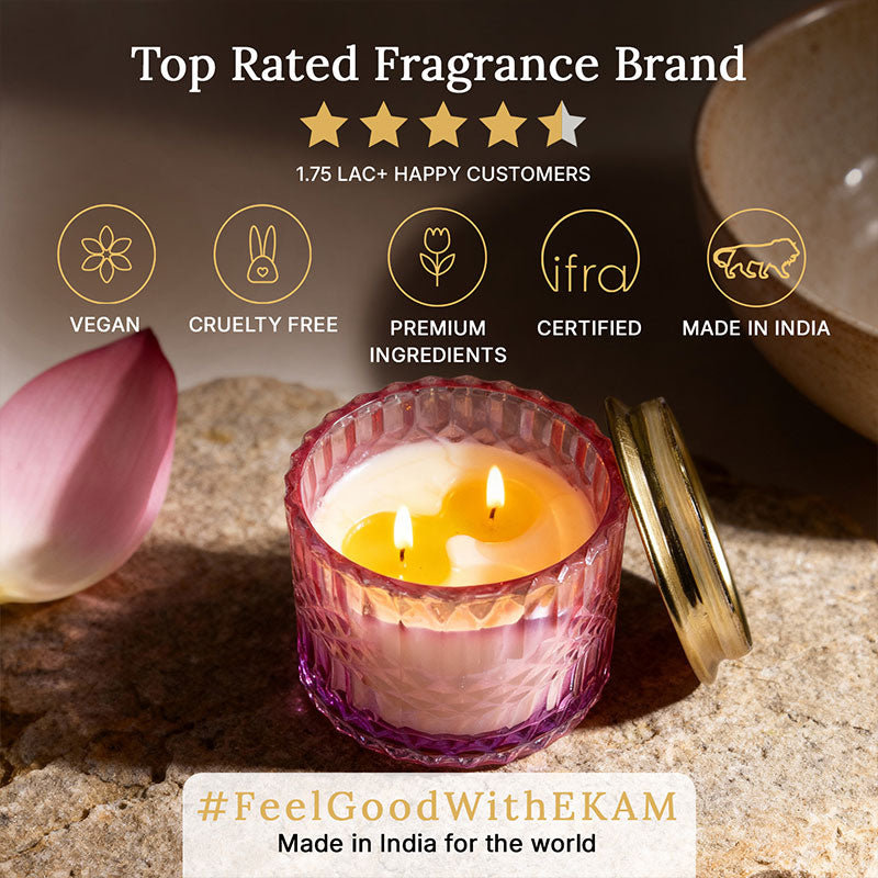 Sacred Lotus 3 Wick Luxe Candle