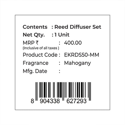 Mahogany Scented Reed Diffuser Set | Festive Sheesh Mahal Collection, 2025-26