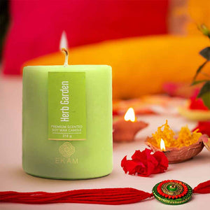 Herb Garden Pillar Scented Candle