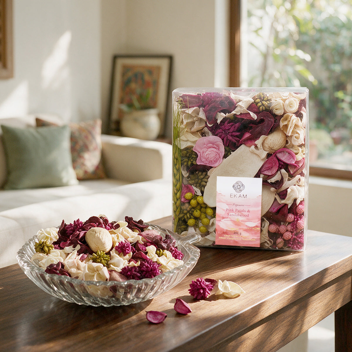 PINK PETALS &amp; SANDALWOOD POTPOURRI PACK