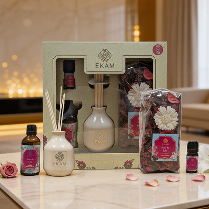Rose &amp; Lily Reed Diffuser &amp; Potpourri Gift Set