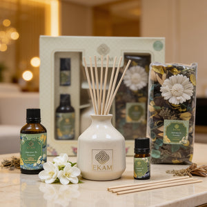 Jasmine &amp; Freesia Reed Diffuser &amp; Potpourri Gift Set