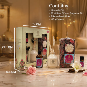 Rose &amp; Lily Reed Diffuser &amp; Potpourri Gift Set