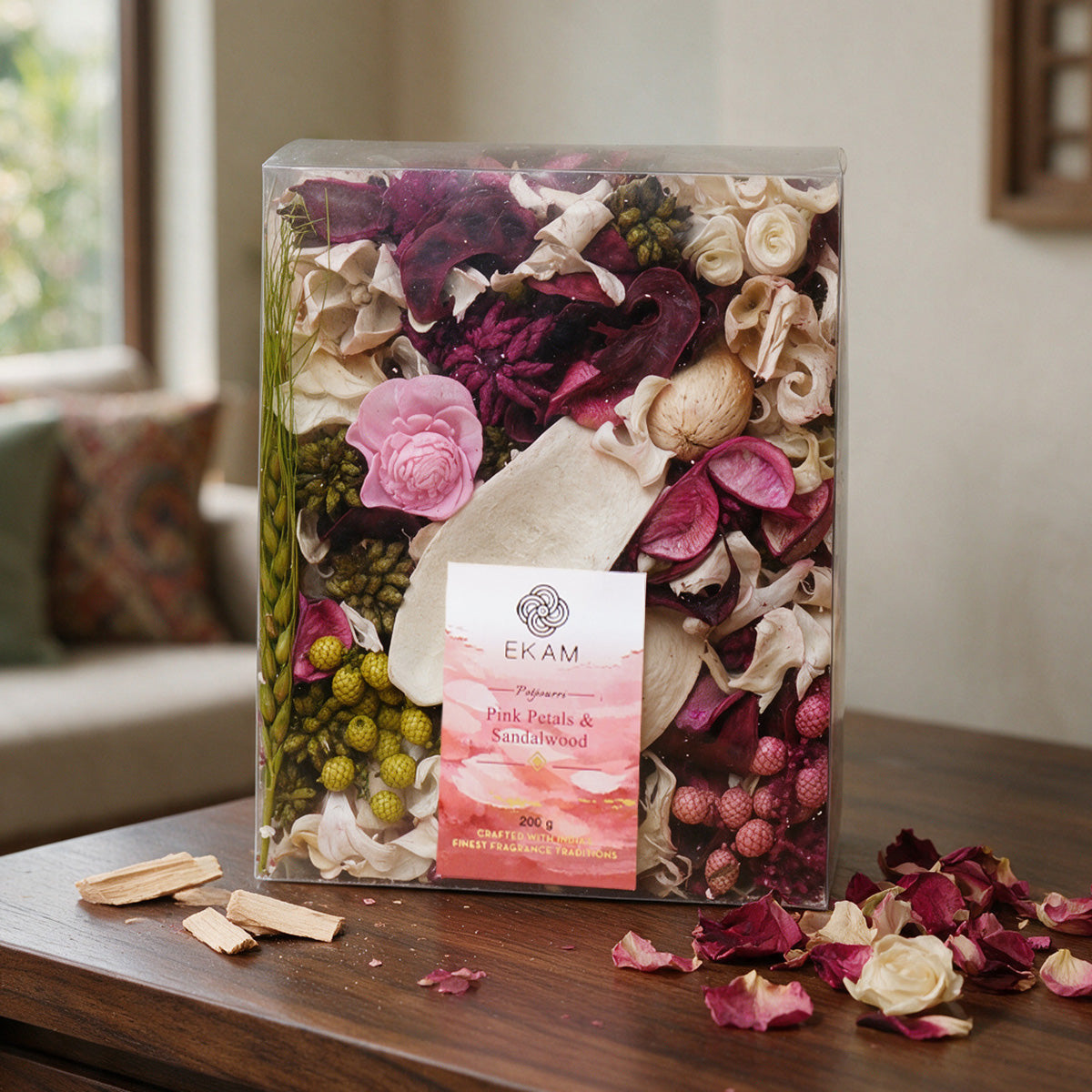 PINK PETALS &amp; SANDALWOOD POTPOURRI PACK