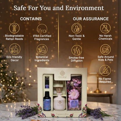 Lavender &amp; Sandalwood Reed Diffuser &amp; Potpourri Gift Set