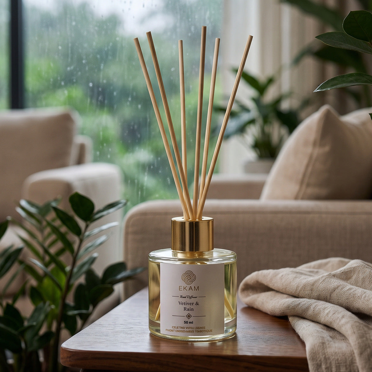 VETIVER &amp; RAIN REED DIFFUSER - 50ml