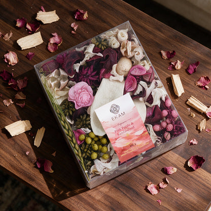 PINK PETALS &amp; SANDALWOOD POTPOURRI PACK