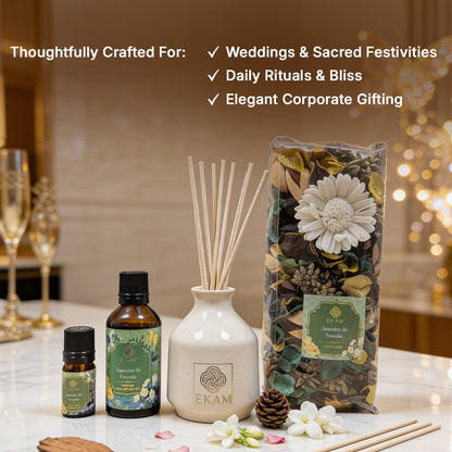 Jasmine &amp; Freesia Reed Diffuser &amp; Potpourri Gift Set