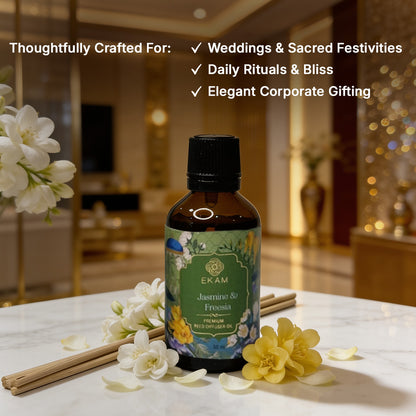 Jasmine &amp; Freesia 50ml Reed Diffuser Refill Oil Gift Box