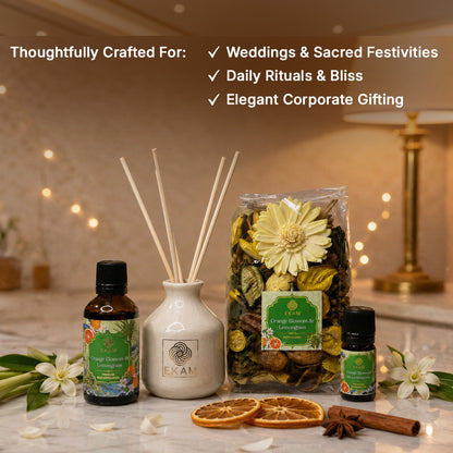 Orange Blossom &amp; Lemongrass Reed Diffuser &amp; Potpourri Gift Set