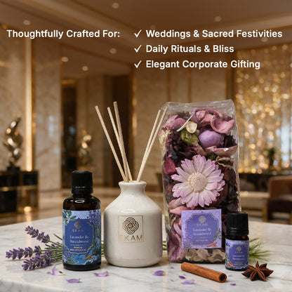 Lavender &amp; Sandalwood Reed Diffuser &amp; Potpourri Gift Set