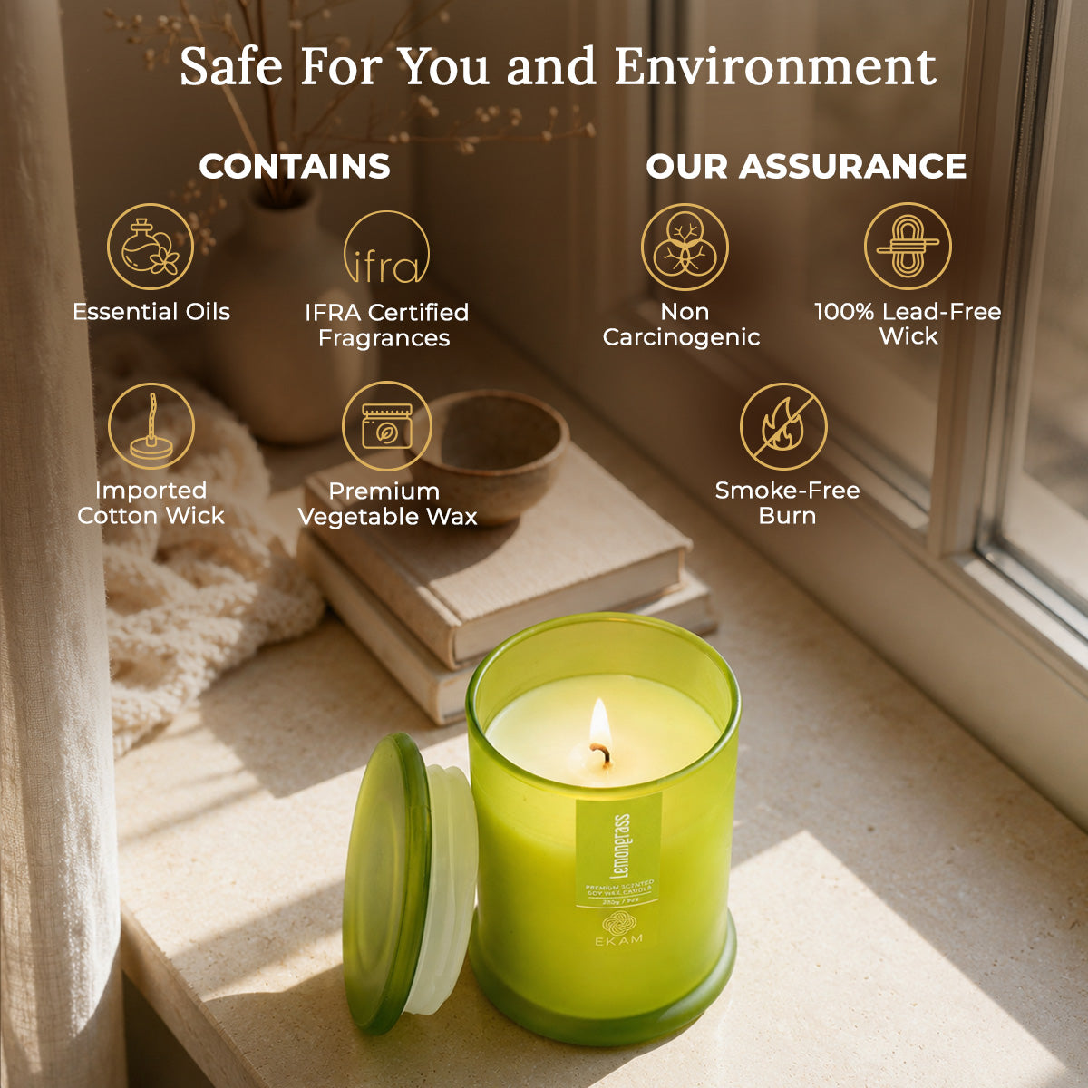 Lemongrass Ring Jar Scented Candle