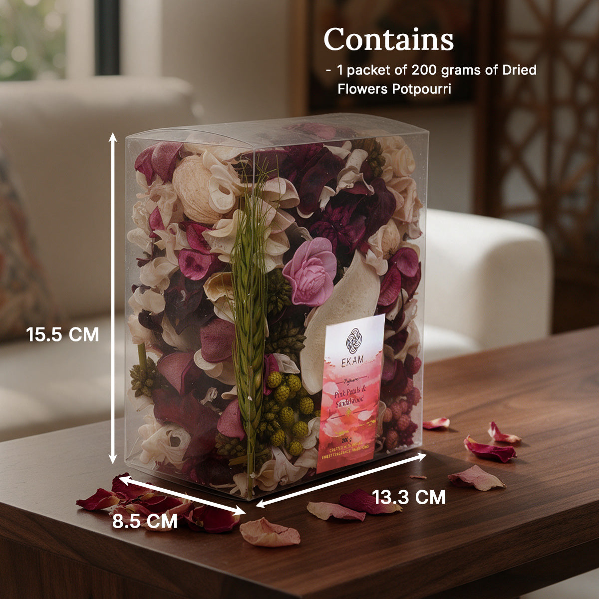 PINK PETALS &amp; SANDALWOOD POTPOURRI PACK