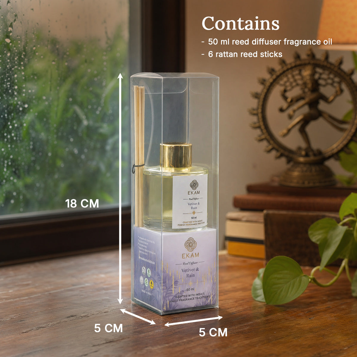 VETIVER &amp; RAIN REED DIFFUSER - 50ml