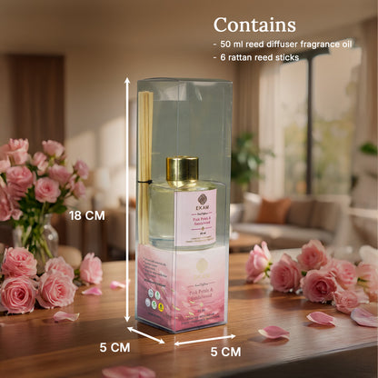 PINK PETALS &amp; SANDALWOOD REED DIFFUSER