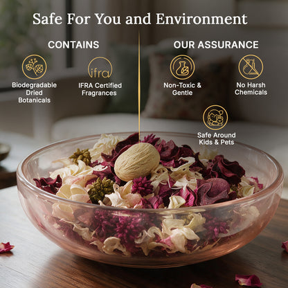 PINK PETALS &amp; SANDALWOOD POTPOURRI PACK