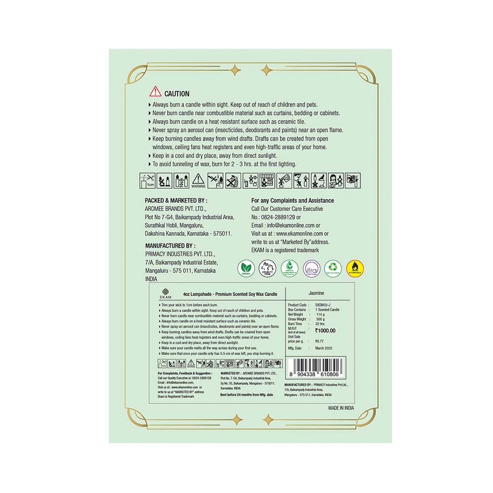 Jasmine Lampshade Scented Candle