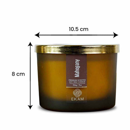 Mahogany 3 Wick Scented Candle