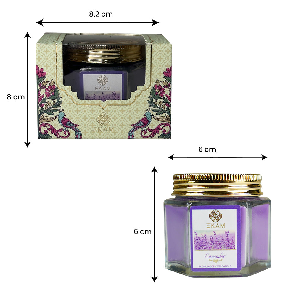 Lavender Hexa Jar Scented Candle