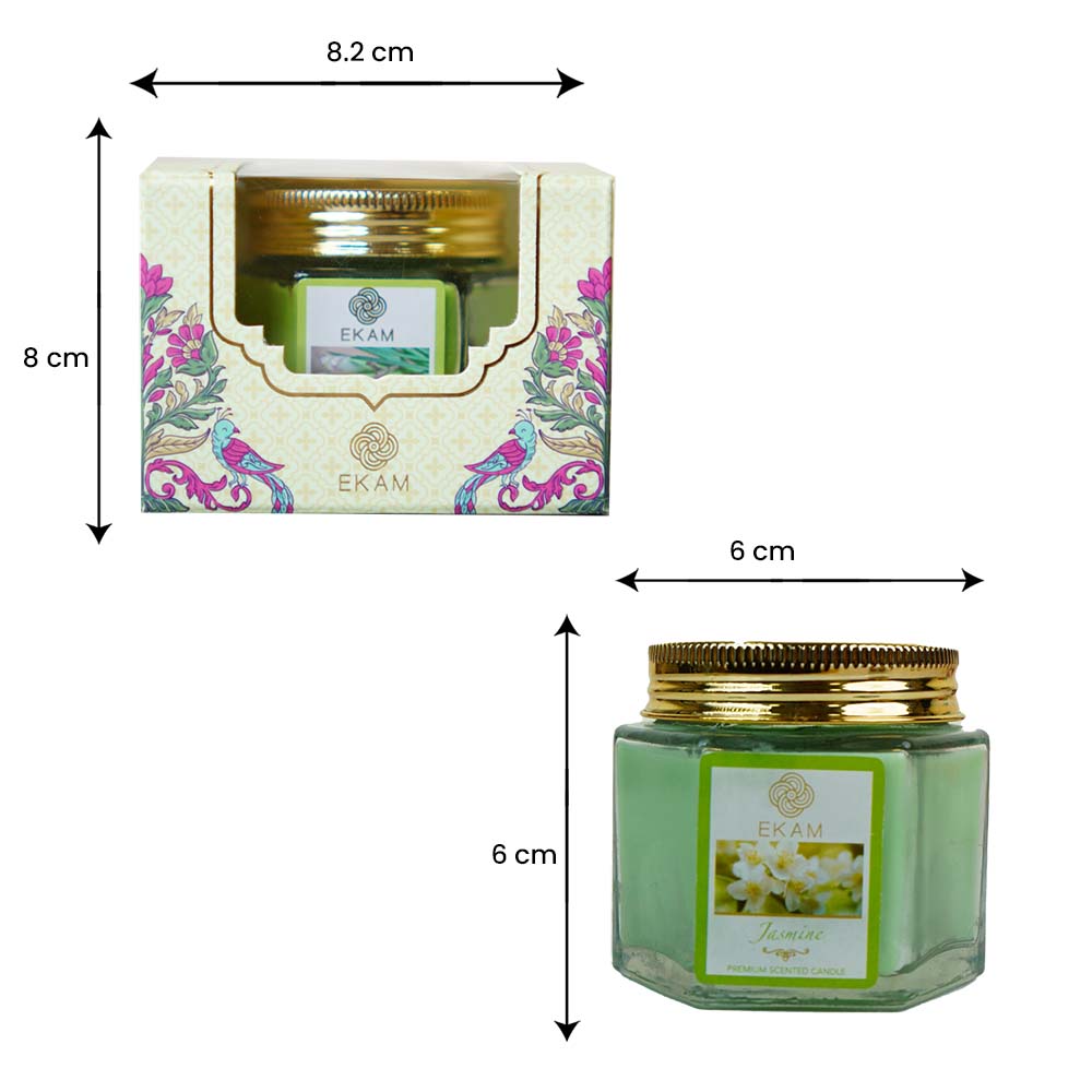 Jasmine Hexa Jar Scented Candle