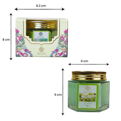 Jasmine Hexa Jar Scented Candle