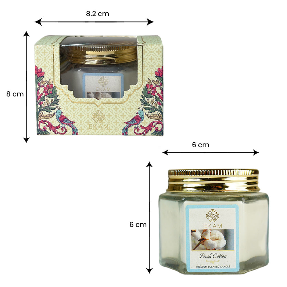 Fresh Cotton Hexa Jar Scented Candle