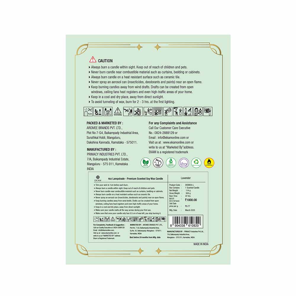 Lavender Lampshade Scented Candle