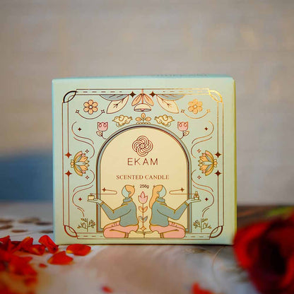 Rose 3 Wick Scented Candle