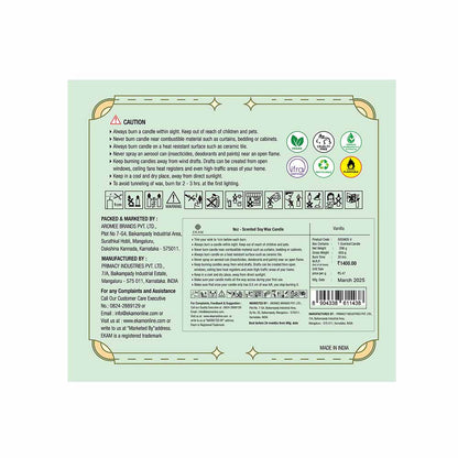 Vanilla 3 Wick Scented Candle