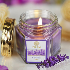 Lavender Hexa Jar Scented Candle