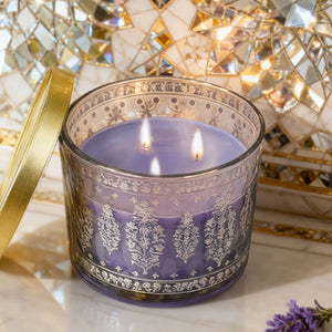 Lavender Scented 3 Wick Candle, 213 g| Festive Sheesh Mahal Collection, 2025-26
