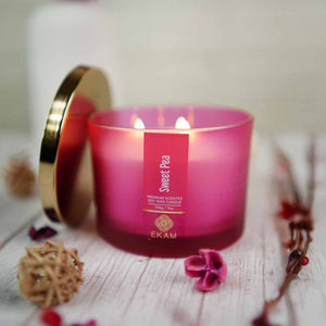 Sweet Pea 3 Wick Scented Candle